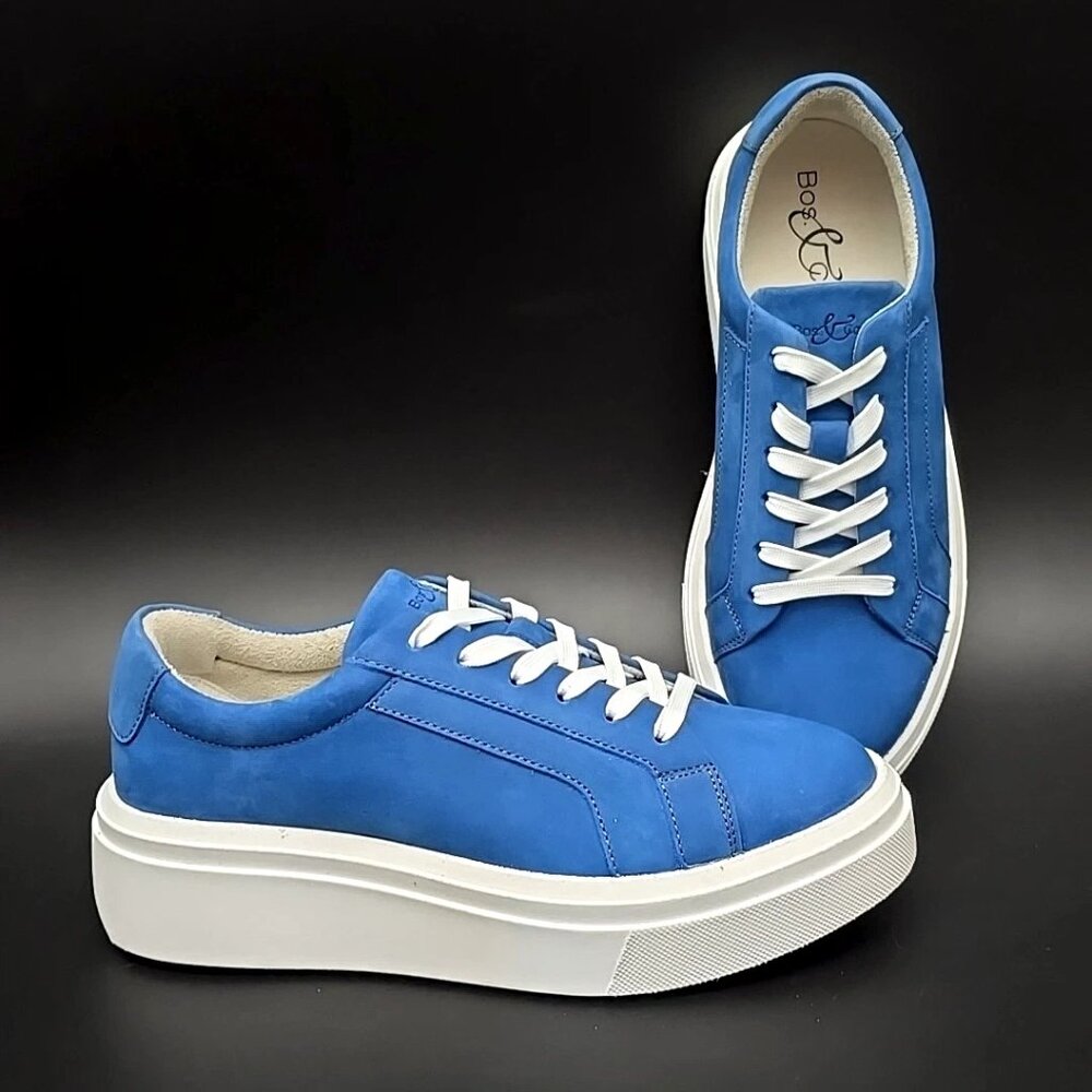 Bos. & Co. Flavia Chunky Sole Lace-Up Sneaker Ibiza Blue Women's Size US 5.5/36